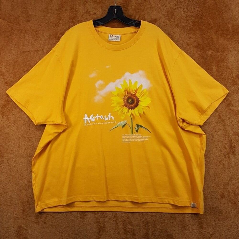 AGTAWH All Good Things Shirt Mens XXL Orange Sunbloom Sunflower Graphic Tee